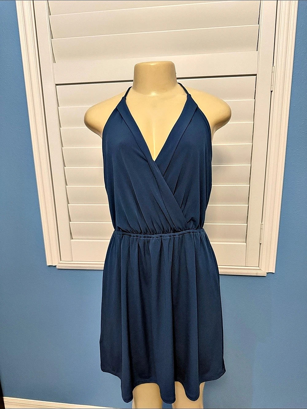 BC Generation Halter Mini Dress in Blue Size Medium Like New